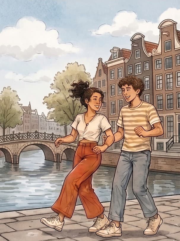 Dancing salsa illustration — Mostly sunny